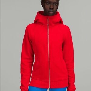 Lululemon Womens Scuba Red Zip-Up Hoodie Size 10